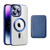 Transparent Magnetic Card Holder TPU Case for iPhone 13 Series
